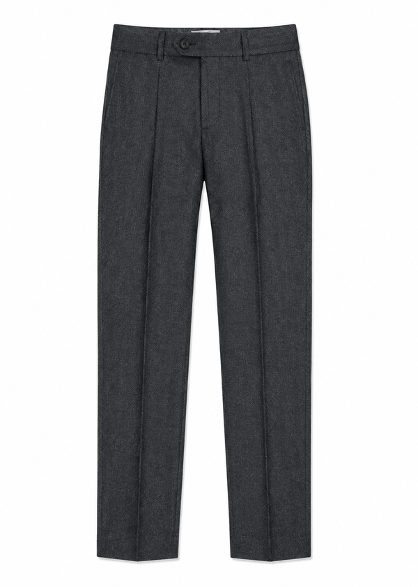 Grey Herringbone Dress Pant