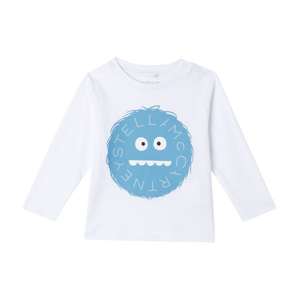 White Baby Yeti Logo Disc Long Sleeve Tee