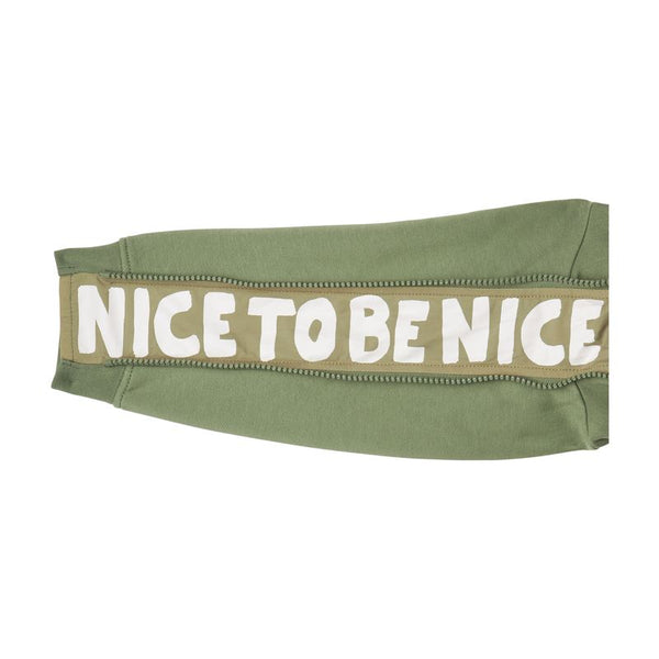 Green Nice To Be Nice Logo Crewneck