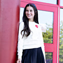 Ivory Lightning Bolt Heart Sweater