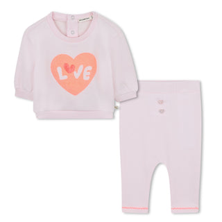 Pale Pink Love Sweatshirt and Leggings
