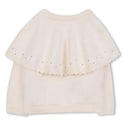 Ivory Knitted Scallop Ruffle Cardigan