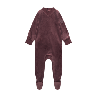 Mauve Velour Footie