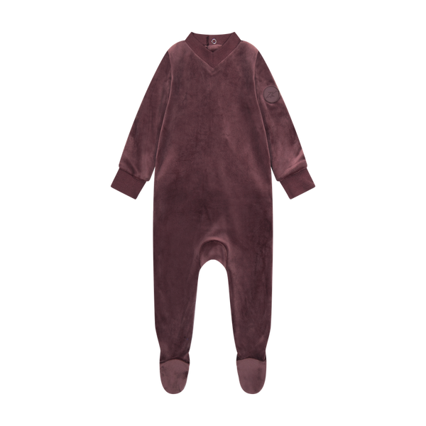 Mauve Velour Footie