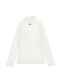 White 3D Rose Turtleneck