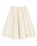 Cream Scuba Long Length Skirt
