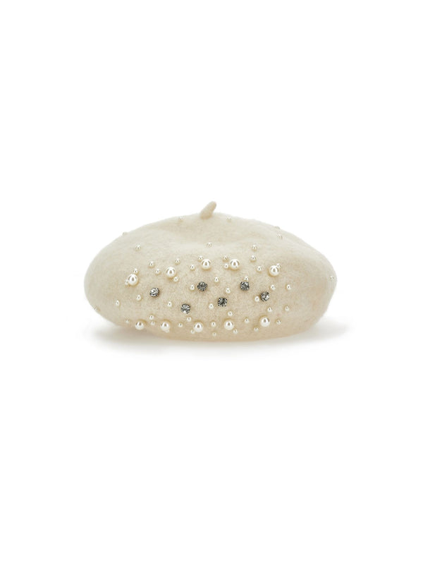 Ivory Pearl Beret