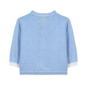 Blue Little Boys White Trim Cardigan