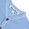 Blue Little Boys White Trim Cardigan