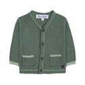 Green Little Boys Trim Cardigan