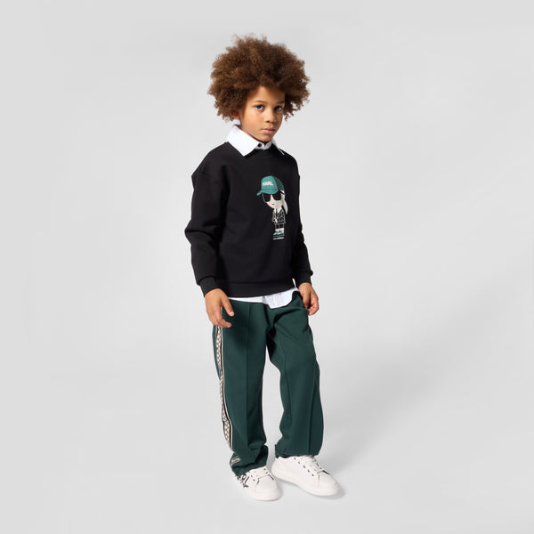 Black Mini Karl Crewneck