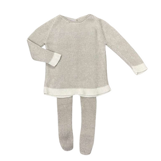 Oat with Butter Trim Top and Pants