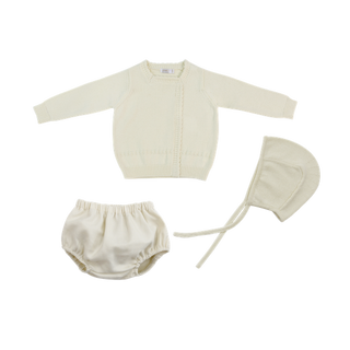 Cream Square Neck Bloomer Set