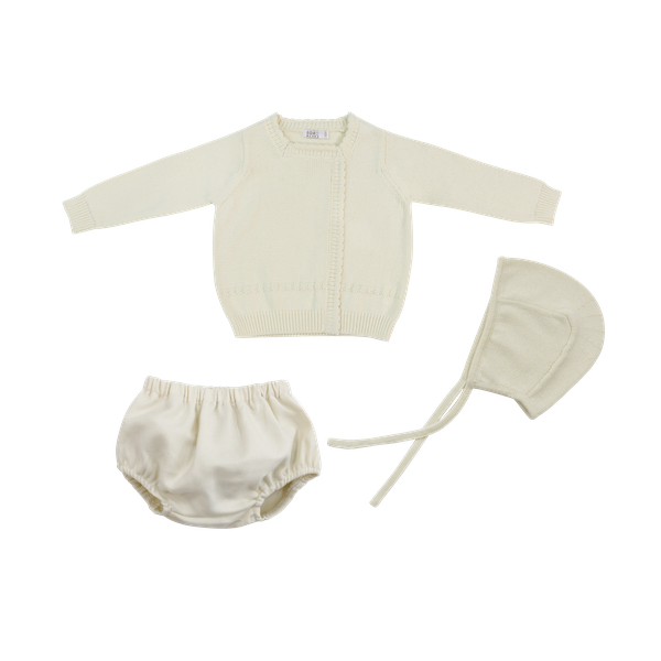 Cream Square Neck Bloomer Set