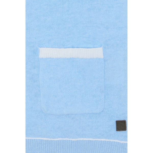 Blue Big Boys White Trim Cardigan