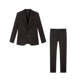 Black Dressy Two Button Suit