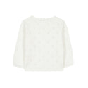 White Baby Open Stitch Cardigan