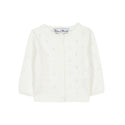 White Baby Open Stitch Cardigan