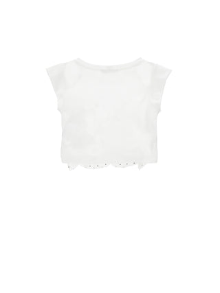 White and Black Polka Dot Parisian Top
