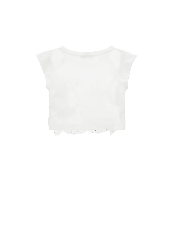 White and Black Polka Dot Parisian Top