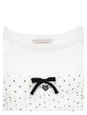 White and Black Polka Dot Parisian Top