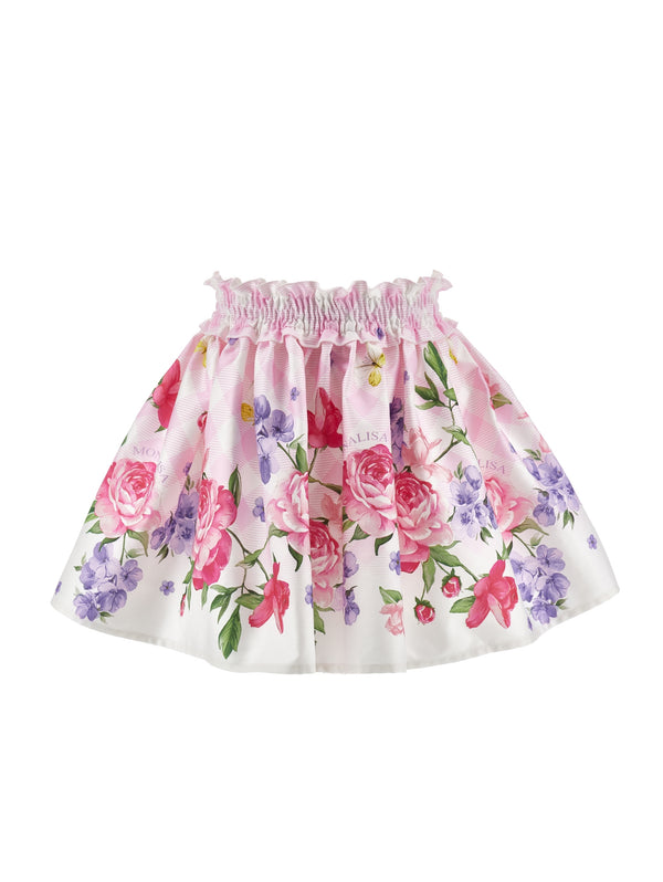 Pink Garden Party Satin Skirt