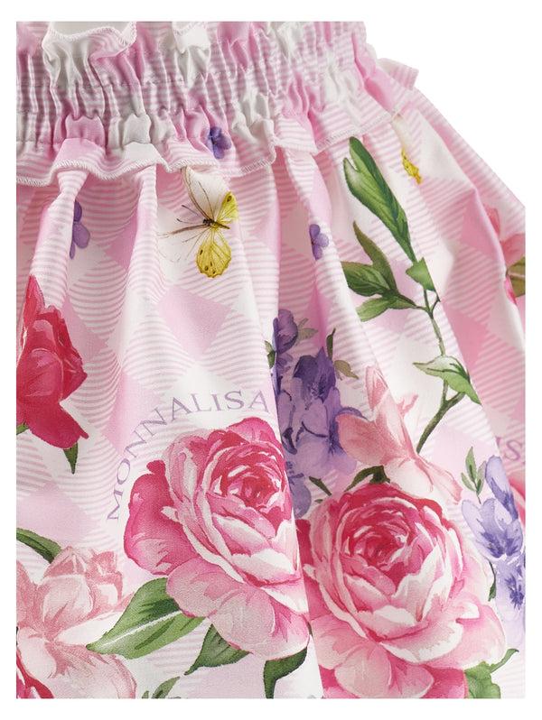 Pink Garden Party Satin Skirt