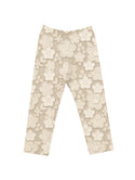 Beige Floral Printed Legging