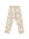 Beige Floral Printed Legging