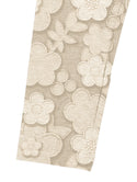 Beige Floral Printed Legging