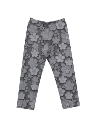 Gray Floral Printed Legging