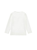 Cream Little Bear Houndstooth Bow Tee