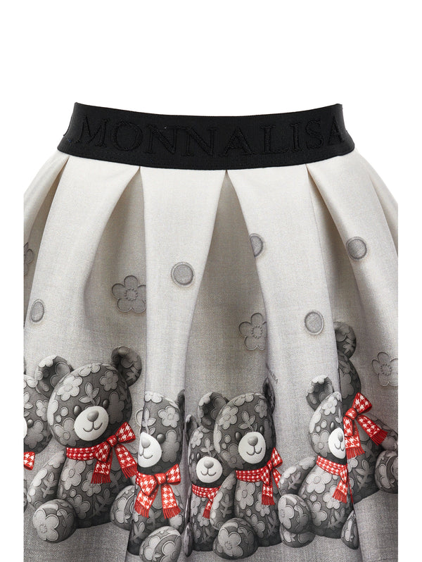 Gray Teddy Bear Neoprene Skirt