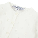 White Baby Open Stitch Cardigan