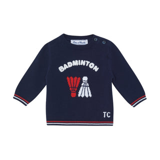 Navy Little Boys Badminton Sweater