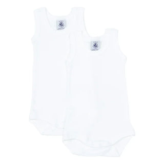 White Baby 2 Pack Tank Bodysuits