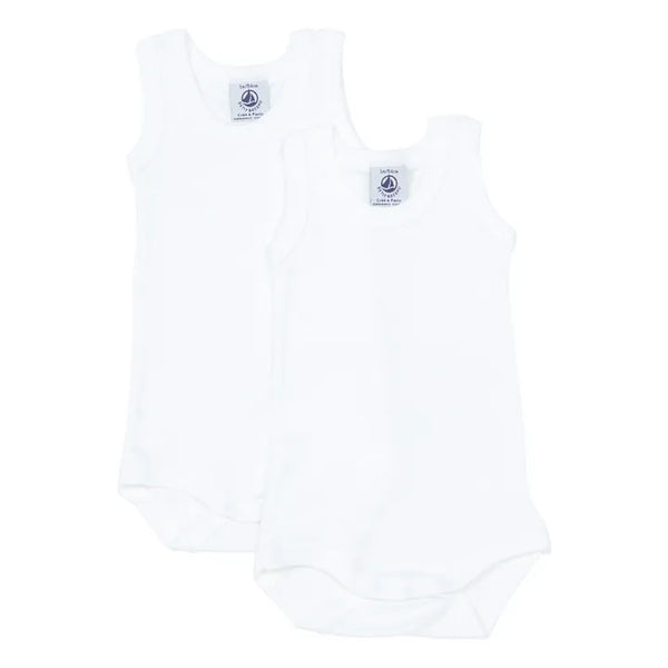 White Baby 2 Pack Tank Bodysuits