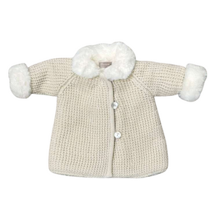 Butter with Ivory Fur Lined Jacket