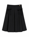 Black Crepe Long Length Skirt