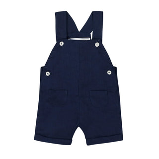 Navy Baby Linen Overalls