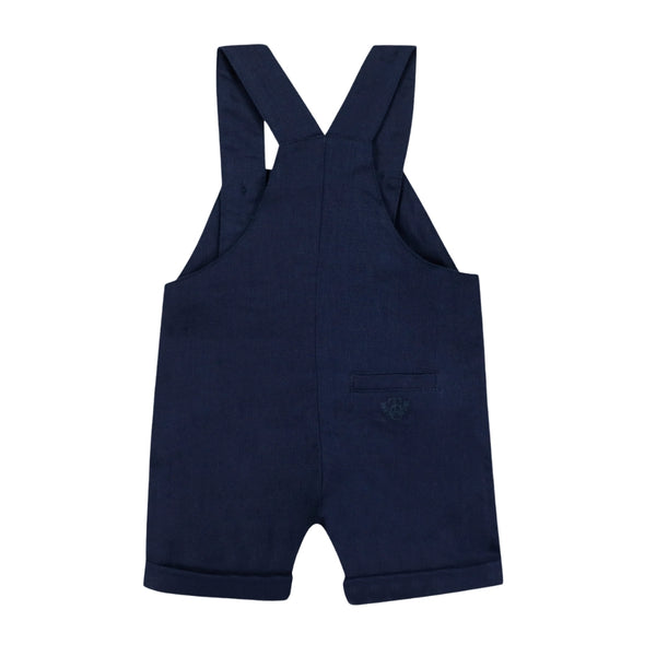 Navy Baby Linen Overalls