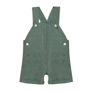 Green Baby Linen Overalls
