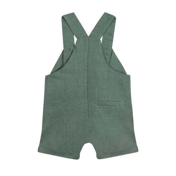 Green Baby Linen Overalls