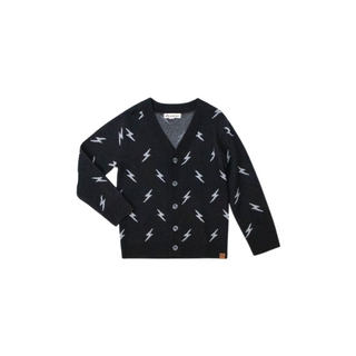 Black Electrifying Obi Cardigan