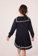Navy Sailor Collar Knit Dress