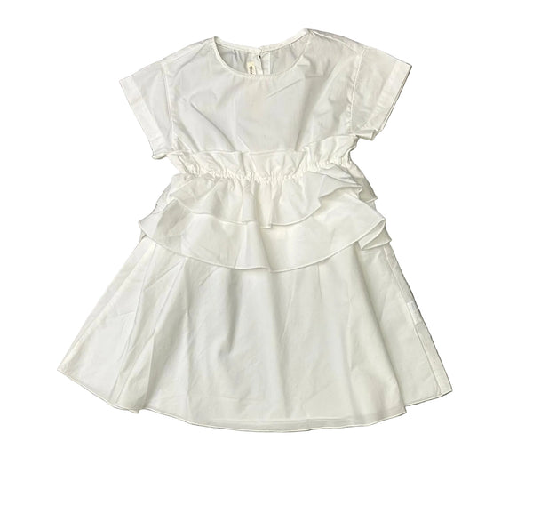 Ivory Tiered Ruffle Dress