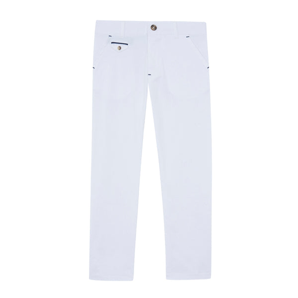 White Big Boys Classic Pant