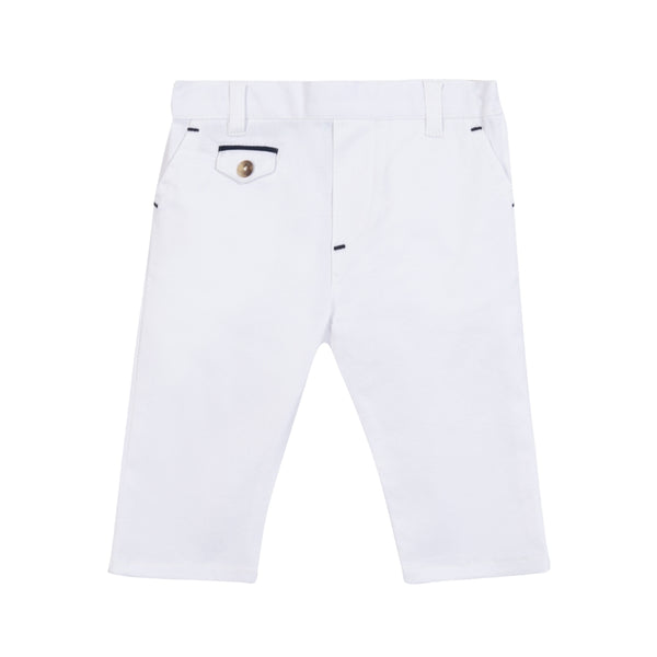 White Little Boys Classic Pant