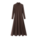 Chocolate Mockneck Dress