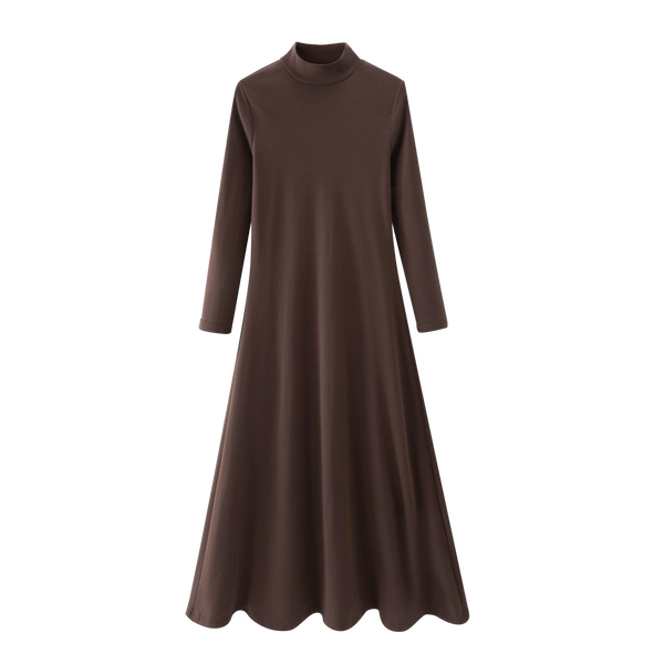 Chocolate Mockneck Dress